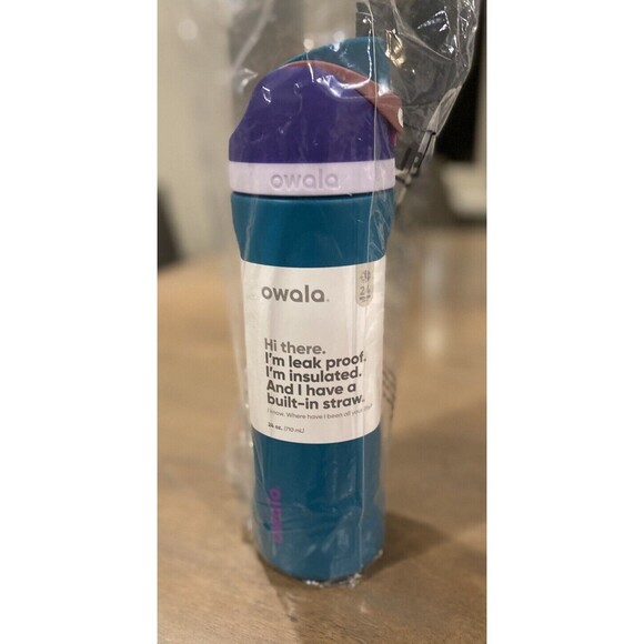 Owala 80's Ski Slope Free Sip Steel Water Bottle 24oz Purple Green NEW Fast Ship - Picture 8 of 8